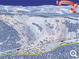 3D-Karte für die Skiregion Holzhau